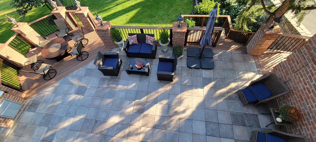 DekTek Concrete Deck Tile Sample | 16" x 16" x 1" Outdoor Deck Flooring Tile