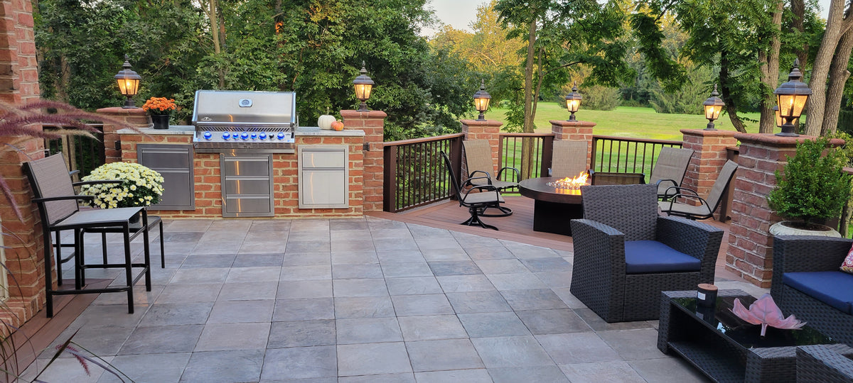 DekTek Concrete Deck Tile Sample | 16" x 16" x 1" Outdoor Deck Flooring Tile