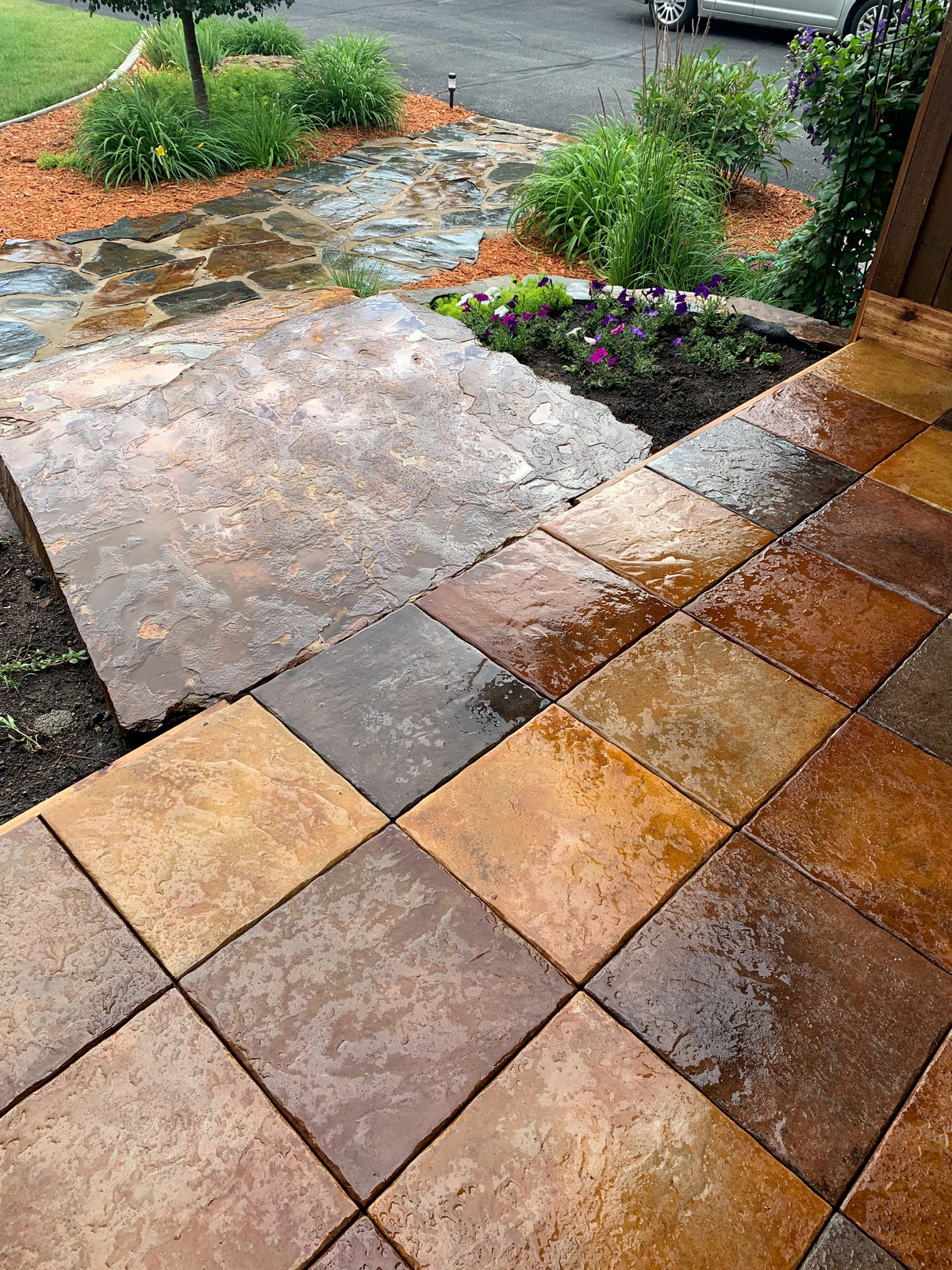 DekTek Concrete Deck Tile Sample | 16" x 16" x 1" Outdoor Deck Flooring Tile