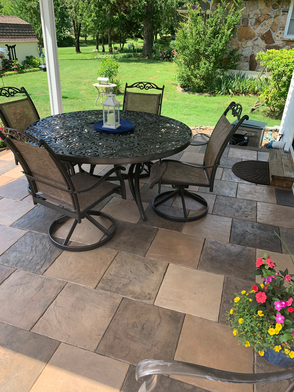 DekTek Concrete Deck Tile Sample | 16" x 16" x 1" Outdoor Deck Flooring Tile