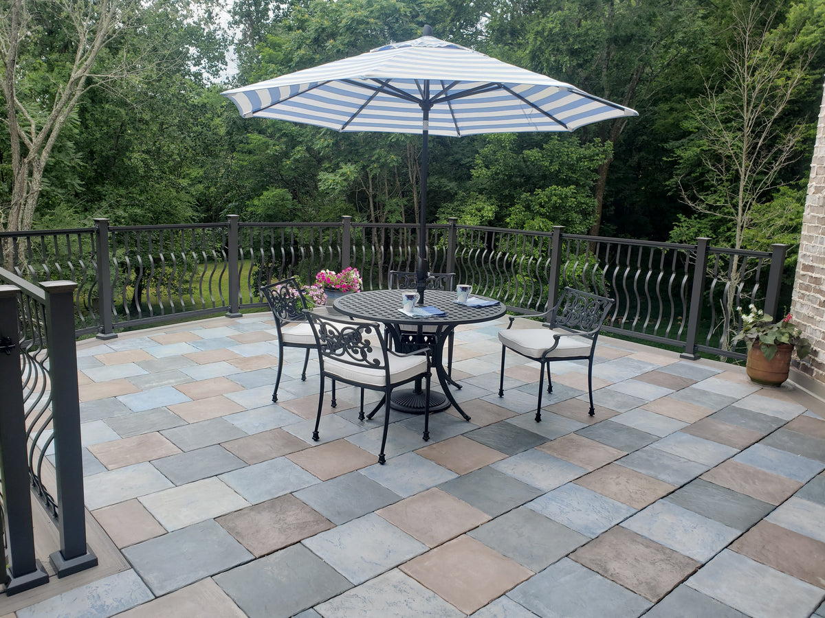 DekTek Concrete Deck Tile Sample | 16" x 16" x 1" Outdoor Deck Flooring Tile