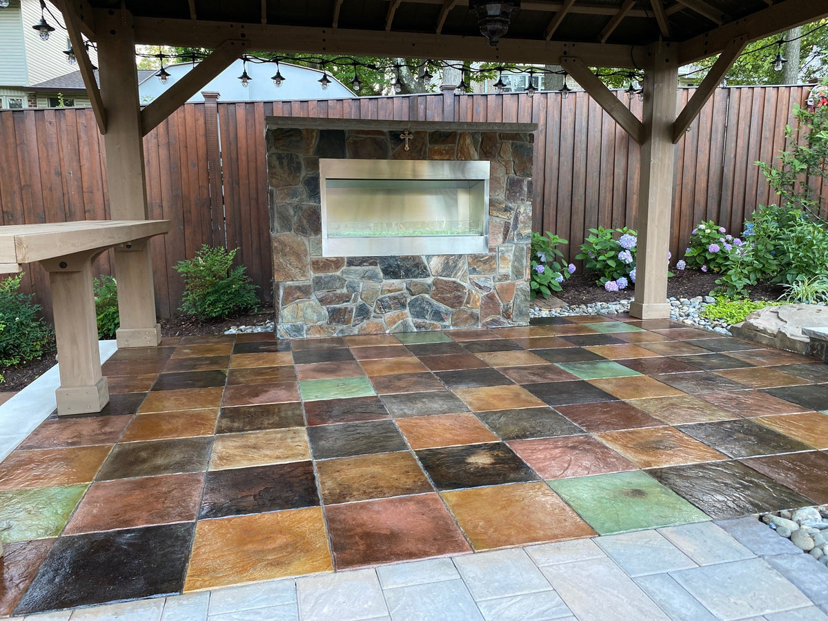 DekTek Concrete Deck Tile Sample | 16" x 16" x 1" Outdoor Deck Flooring Tile