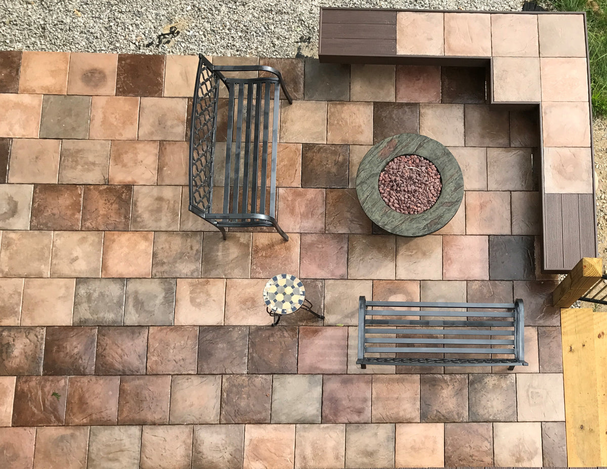 DekTek Concrete Deck Tile Sample | 16" x 16" x 1" Outdoor Deck Flooring Tile