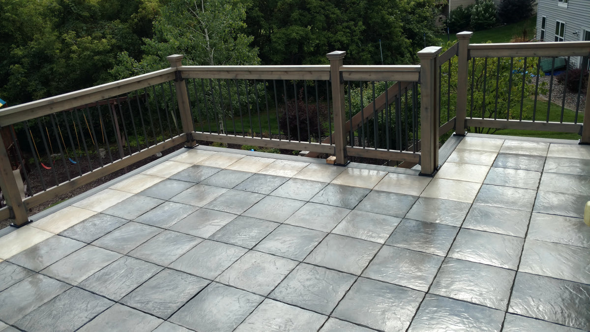 DekTek Concrete Deck Tile Sample | 16" x 16" x 1" Outdoor Deck Flooring Tile