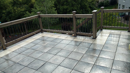 DekTek Concrete Deck Tile Sample | 16" x 16" x 1" Outdoor Deck Flooring Tile