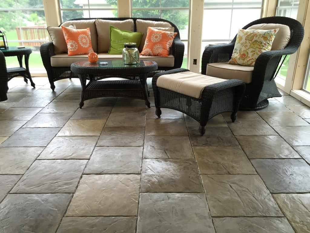 DekTek Concrete Deck Tile Sample | 16" x 16" x 1" Outdoor Deck Flooring Tile