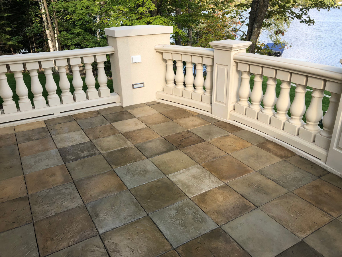 DekTek Concrete Deck Tile Sample | 16" x 16" x 1" Outdoor Deck Flooring Tile