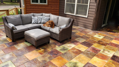 DekTek Concrete Deck Tile Sample | 16" x 16" x 1" Outdoor Deck Flooring Tile