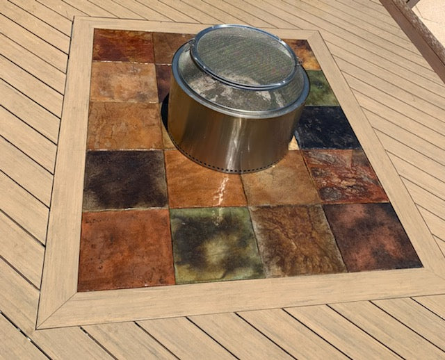 DekTek Concrete Deck Tile Sample | 16" x 16" x 1" Outdoor Deck Flooring Tile