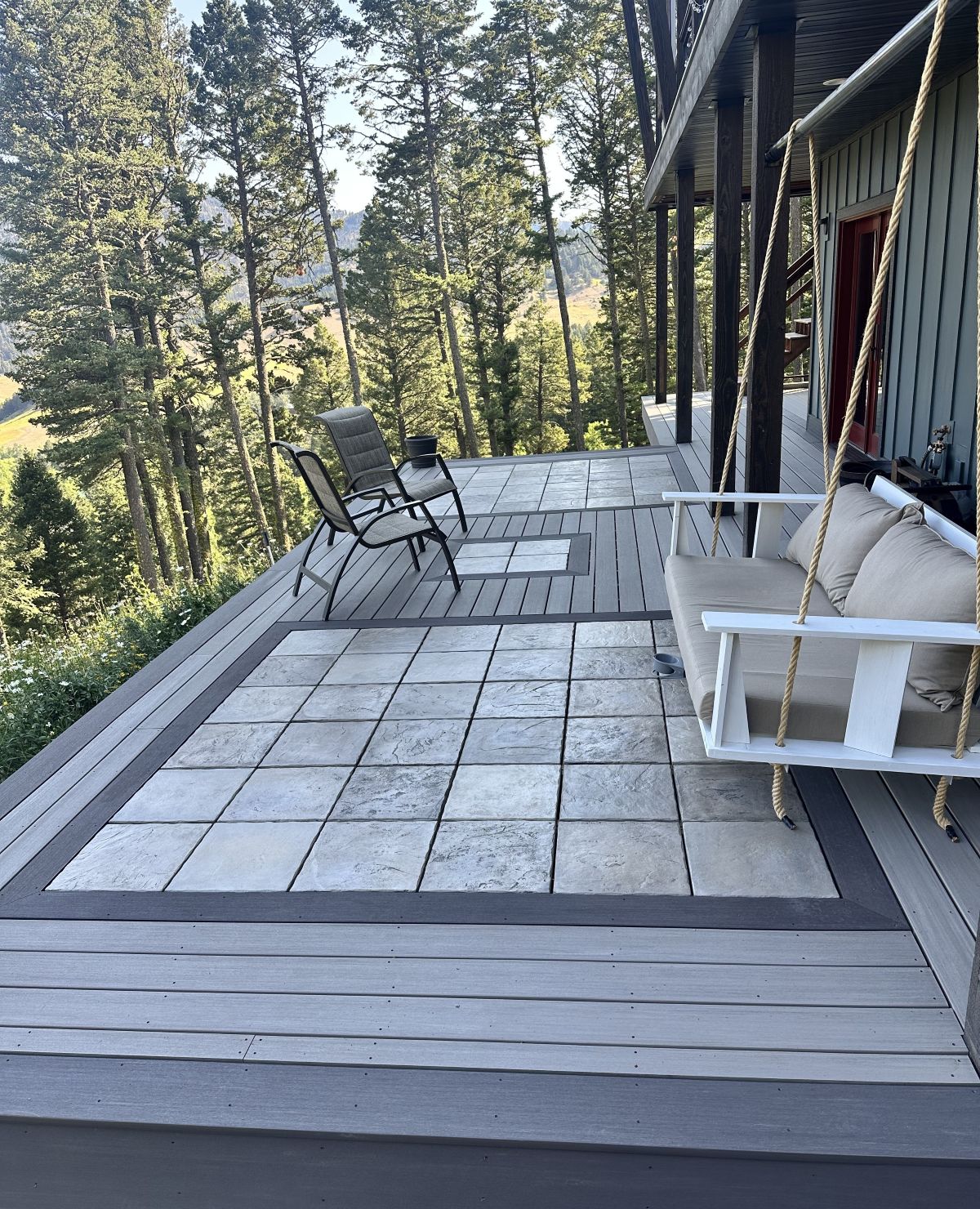 DekTek Concrete Deck Tile Sample | 16" x 16" x 1" Outdoor Deck Flooring Tile