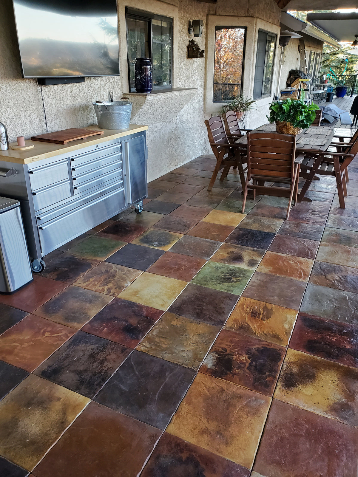 DekTek Concrete Deck Tile Sample | 16" x 16" x 1" Outdoor Deck Flooring Tile