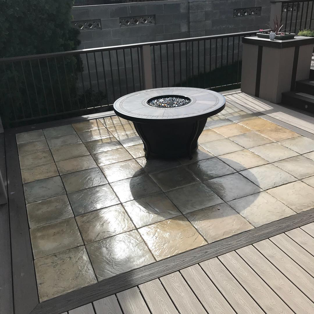 DekTek Concrete Deck Tile Sample | 16" x 16" x 1" Outdoor Deck Flooring Tile